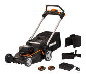 WORX 40V Газонокосилка аккумуляторная WG760E, 51 см, комплект с 2-мя АКБ 5 Ah и ЗУ WORX