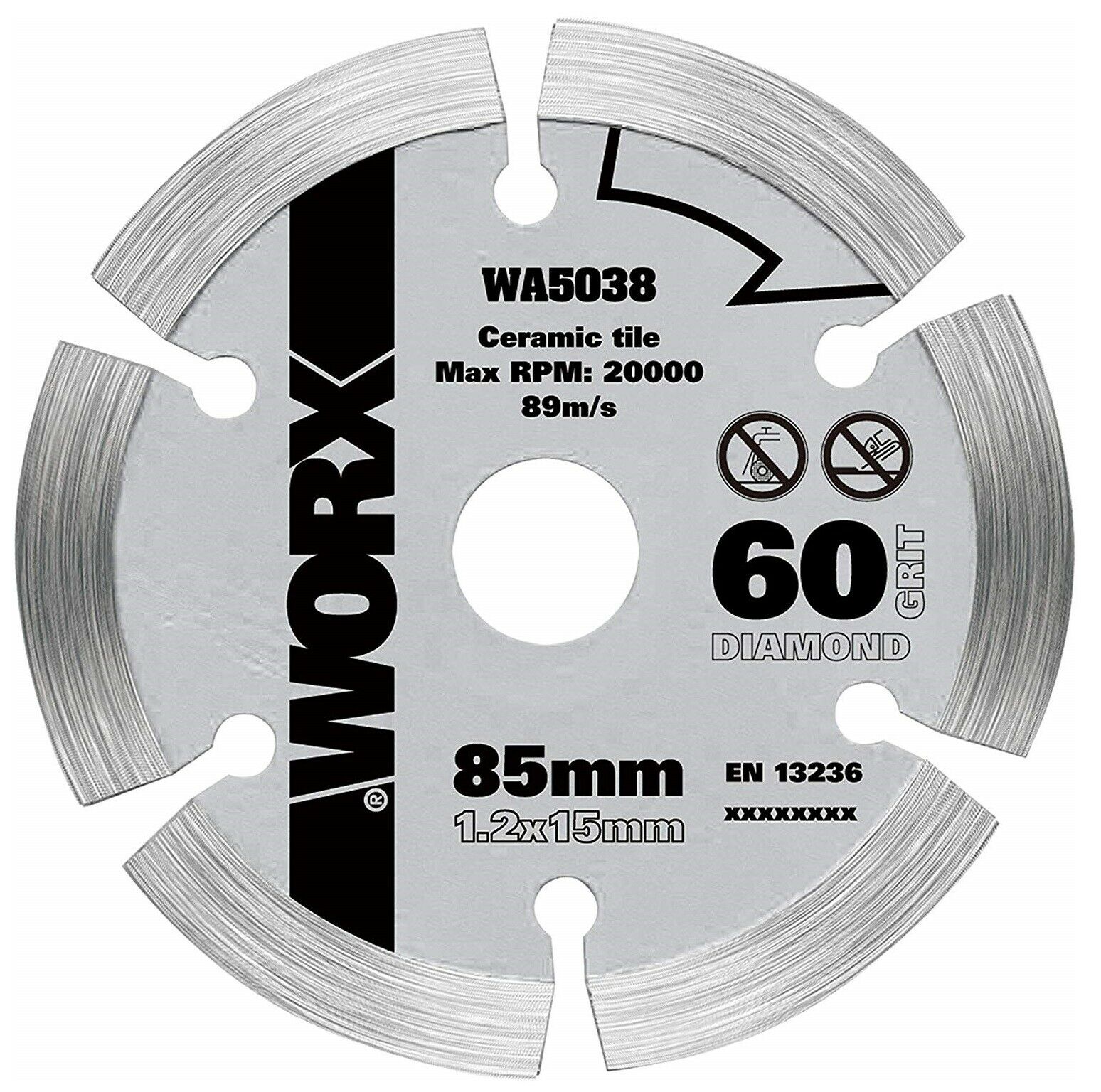 WORX Пильный диск алмазный WA5038, 85х1,2х15 мм WORX