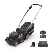 WORX 40V Газонокосилка аккумуляторная WG737E, 37 см, комплект с 2-мя АКБ 4 Ah и ЗУ WORX