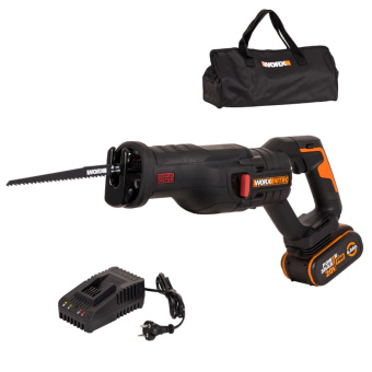 WORX 20V Сабельная пила аккумуляторная WX516 с АКБ 4 Ah и ЗУ WORX
