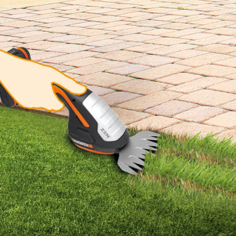 WORX 20V Ножницы для стрижки травы и кустарников WG801E, комплект с АКБ 2 Ah и 0.4A ЗУ WORX