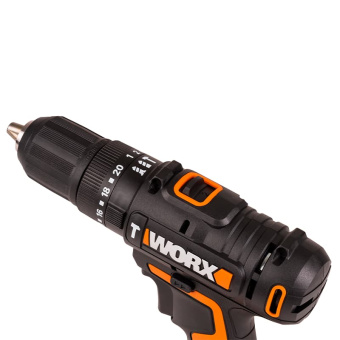 WORX 20V Дрель-шуруповерт аккумуляторная WX370 с 2-мя АКБ 2Ач, ЗУ, кейс WORX