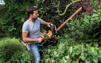 WORX 40V Кусторез аккумуляторный WG284E, 60 см, комплект с 2-мя АКБ 2 Ah и двойным ЗУ WORX