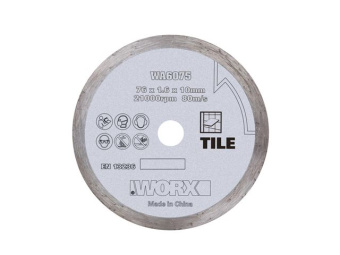 WORX Алмазный пильный диск WA6075, 76х1,6х10 мм WORX
